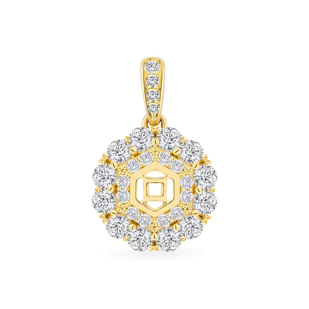 Mặt dây vàng vàng 18K gắn đá CZ DOJI AFPM001092D1CZ1 