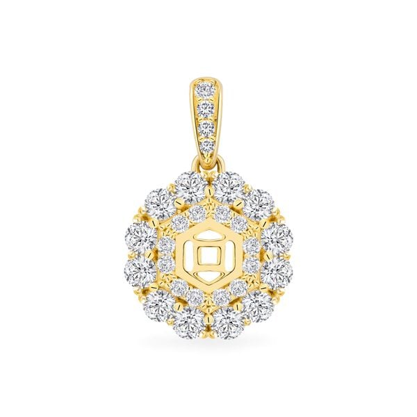 Mặt dây vàng vàng 18K gắn đá CZ DOJI AFPM001092D1CZ1