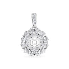 Mặt dây vàng trắng 18K gắn đá CZ DOJI AFPM001092D2CZ1