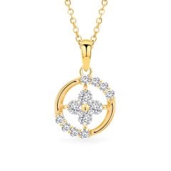 Mặt dây vàng vàng 18K gắn đá CZ DOJI AFPM001122D1CZ1