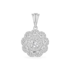 Mặt dây vàng trắng 18K gắn đá CZ DOJI AFPM100143D2CZ1