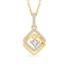 Mặt dây vàng vàng 18K gắn đá CZ DOJI AFPM100488D1CZ1