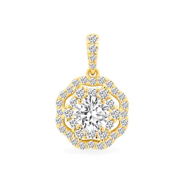 Mặt dây vàng vàng 18K gắn đá CZ DOJI AFPM200128D1CZ1