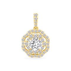 Mặt dây vàng vàng 18K gắn đá CZ DOJI AFPM200128D1CZ1