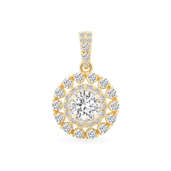 Mặt dây vàng vàng 18K gắn đá CZ DOJI AFPM200160D1CZ1