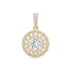 Mặt dây vàng vàng 18K gắn đá CZ DOJI AFPM200160D1CZ1