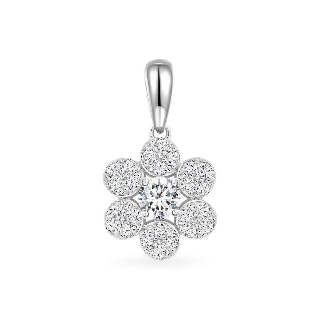 Mặt dây vàng trắng 18K gắn đá CZ DOJI AFPM200193D2CZ1 