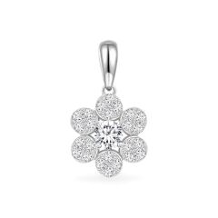 Mặt dây vàng trắng 18K gắn đá CZ DOJI AFPM200193D2CZ1