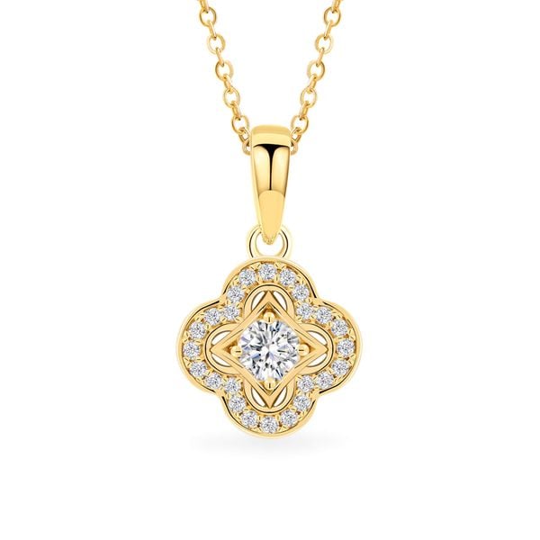 Mặt dây vàng vàng 18K gắn đá CZ DOJI AFPM200471D1CZ1