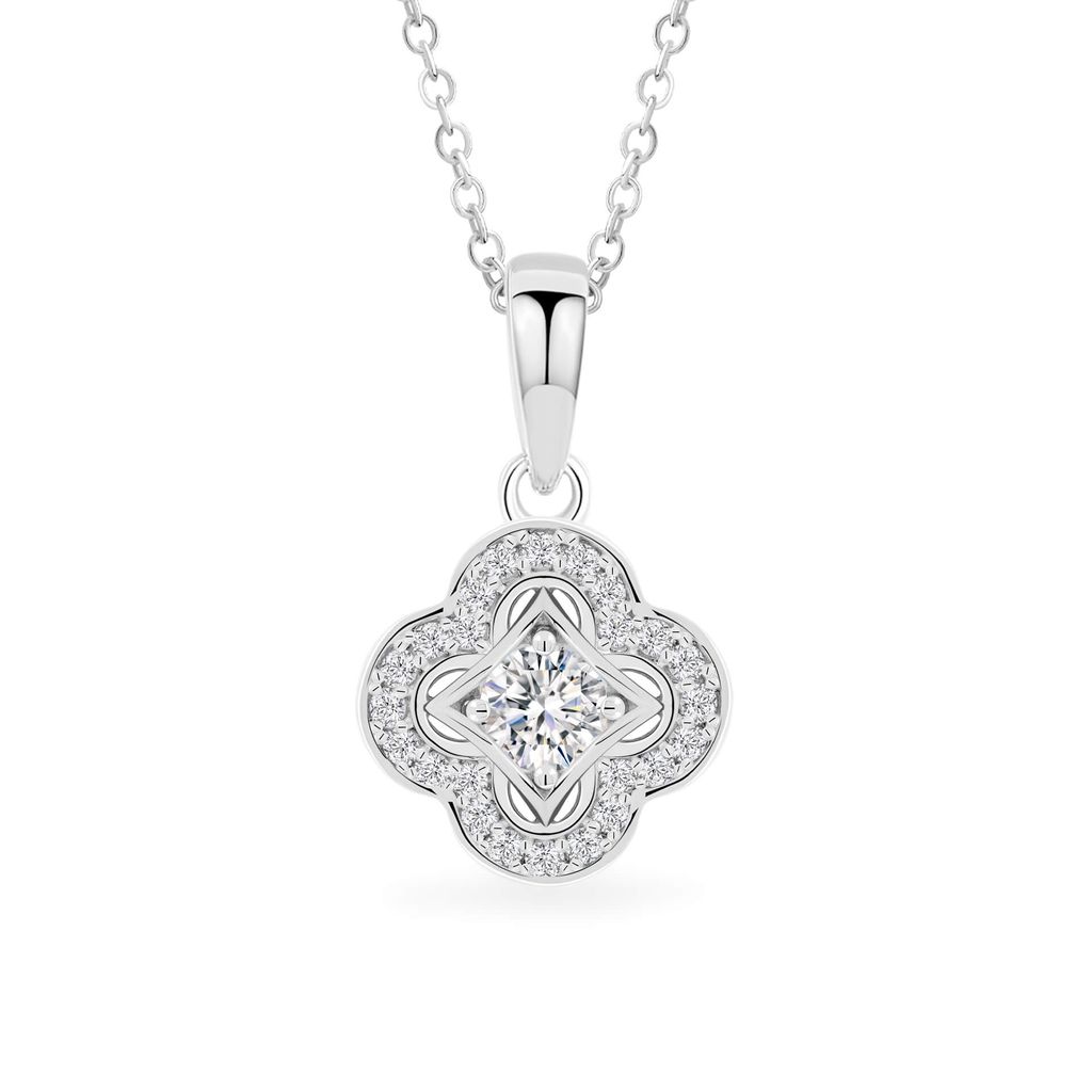 Mặt dây vàng trắng 18K gắn đá CZ DOJI AFPM200471D2CZ1 