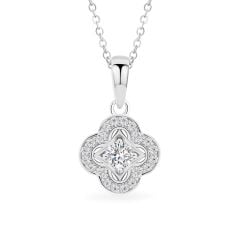 Mặt dây vàng trắng 18K gắn đá CZ DOJI AFPM200471D2CZ1