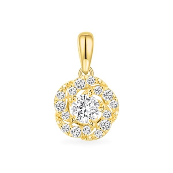 Mặt dây vàng vàng 18K gắn đá CZ DOJI AFPM300100D1CZ1