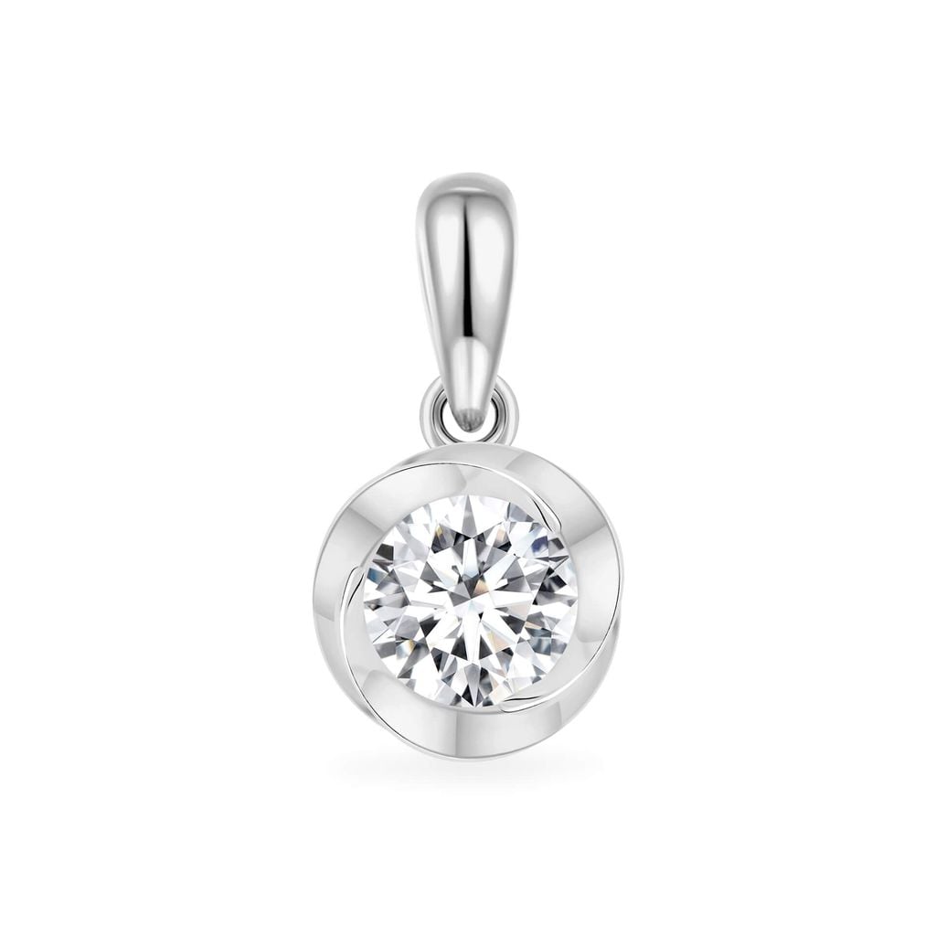 Mặt dây vàng trắng 18K gắn đá CZ DOJI AFPM300120D2CZ1 