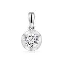 Mặt dây vàng trắng 18K gắn đá CZ DOJI AFPM300120D2CZ1