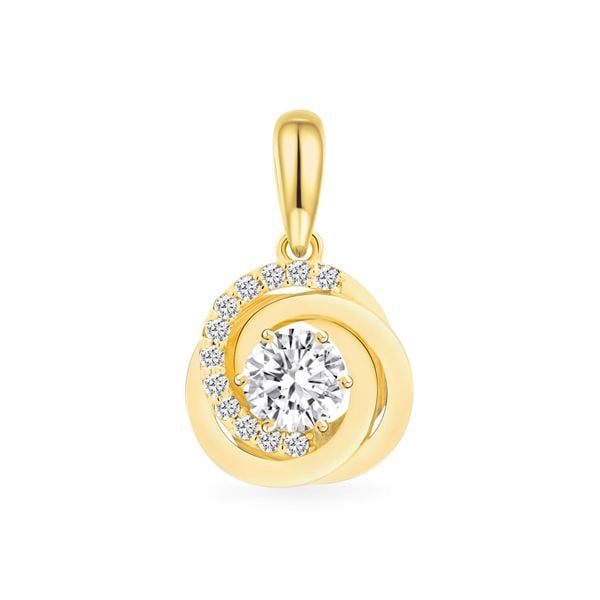 Mặt dây vàng vàng 18K gắn đá CZ DOJI AFPM300123D1CZ1