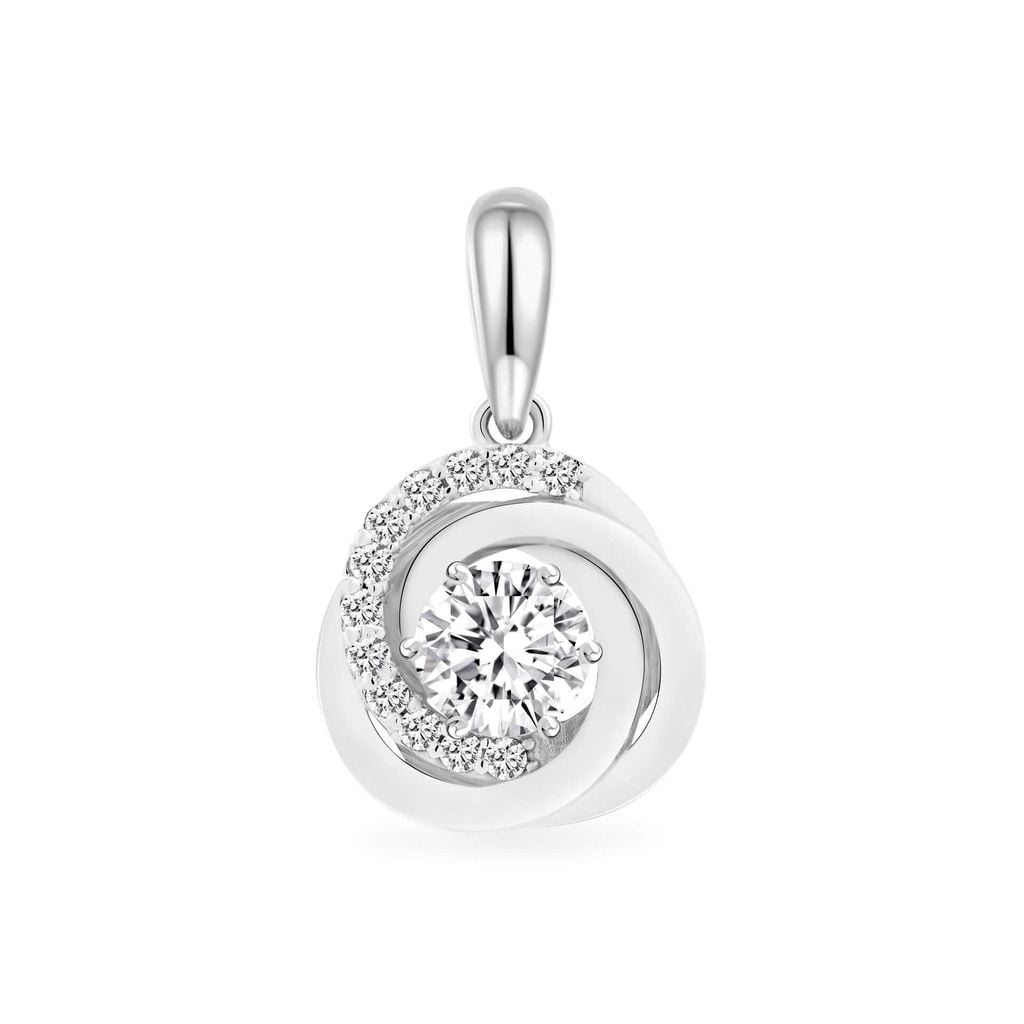 Mặt dây vàng trắng 18K gắn đá CZ DOJI AFPM300123D2CZ1 