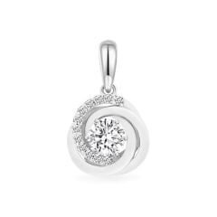 Mặt dây vàng trắng 18K gắn đá CZ DOJI AFPM300123D2CZ1