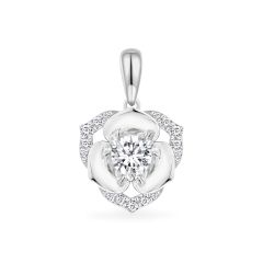 Mặt dây vàng trắng 18K gắn đá CZ DOJI AFPM300201D2CZ1