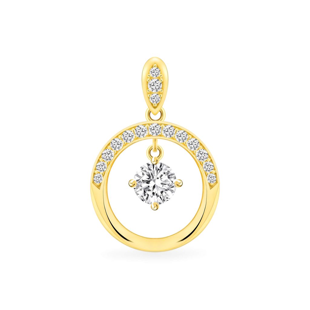 Mặt dây vàng vàng 18K gắn đá CZ DOJI AFPM300245D1CZ1 