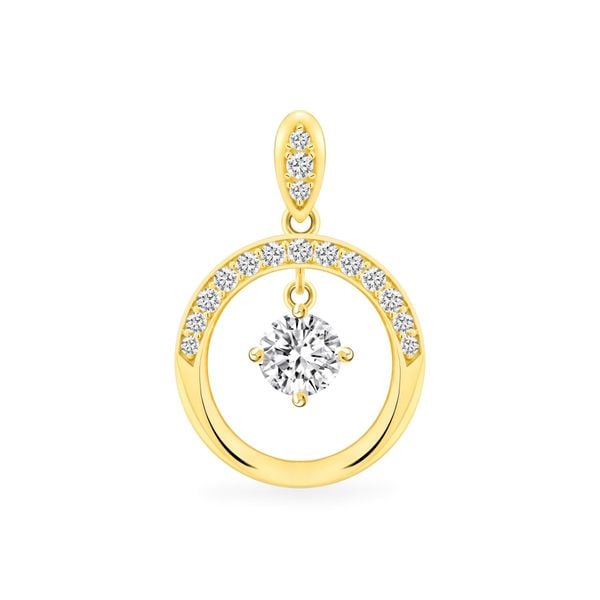 Mặt dây vàng vàng 18K gắn đá CZ DOJI AFPM300245D1CZ1