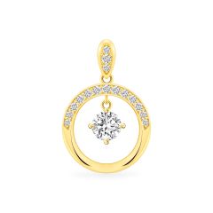 Mặt dây vàng vàng 18K gắn đá CZ DOJI AFPM300245D1CZ1