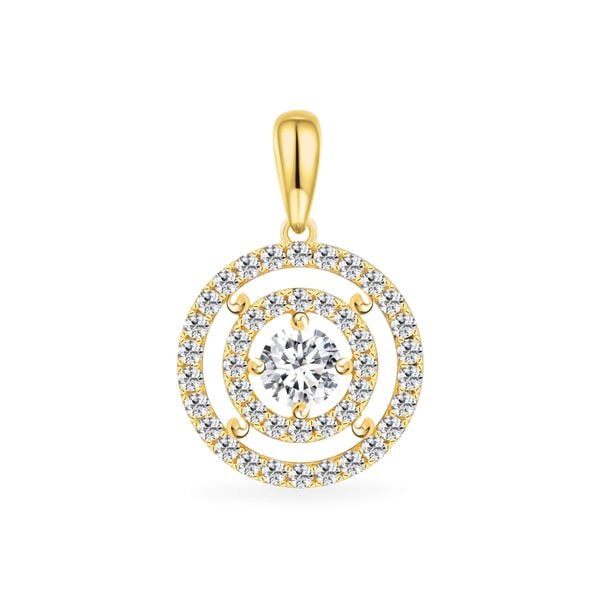 Mặt dây vàng vàng 18K gắn đá CZ DOJI AFPM300365D1CZ1