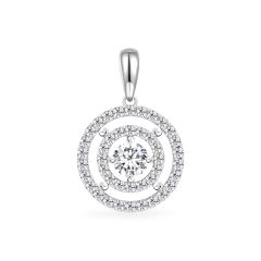 Mặt dây vàng trắng 18K gắn đá CZ DOJI AFPM300365D2CZ1