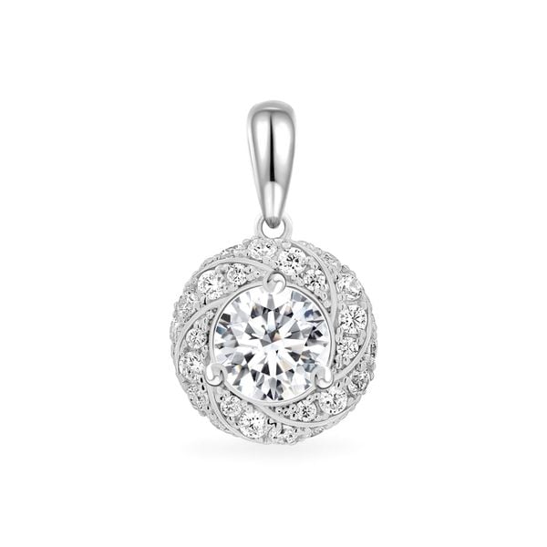 Mặt dây vàng trắng 18K gắn đá CZ DOJI AFPM300407D2CZ1