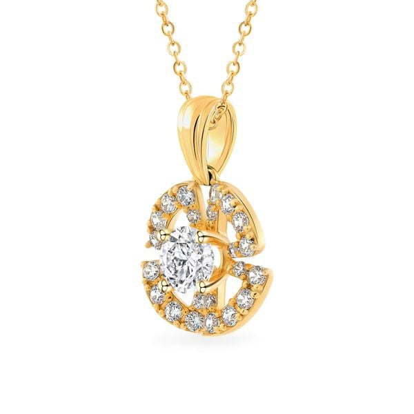 Mặt dây vàng vàng 18K gắn đá CZ DOJI AFPM300439D1CZ1
