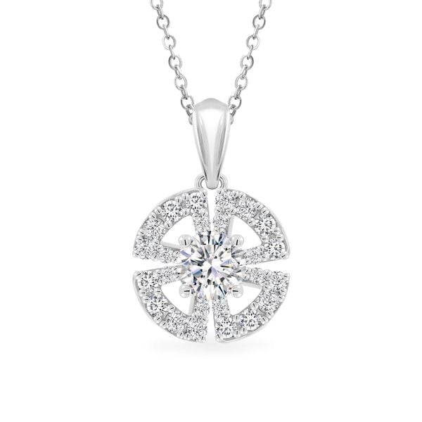 Mặt dây vàng trắng 18K gắn đá CZ DOJI AFPM300439D2CZ1