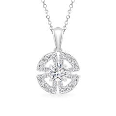 Mặt dây vàng trắng 18K gắn đá CZ DOJI AFPM300439D2CZ1