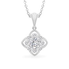 Mặt dây vàng trắng 18K gắn đá CZ DOJI AFPM300443D2CZ1