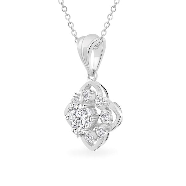 Mặt dây vàng trắng 18K gắn đá CZ DOJI AFPM300443D2CZ1