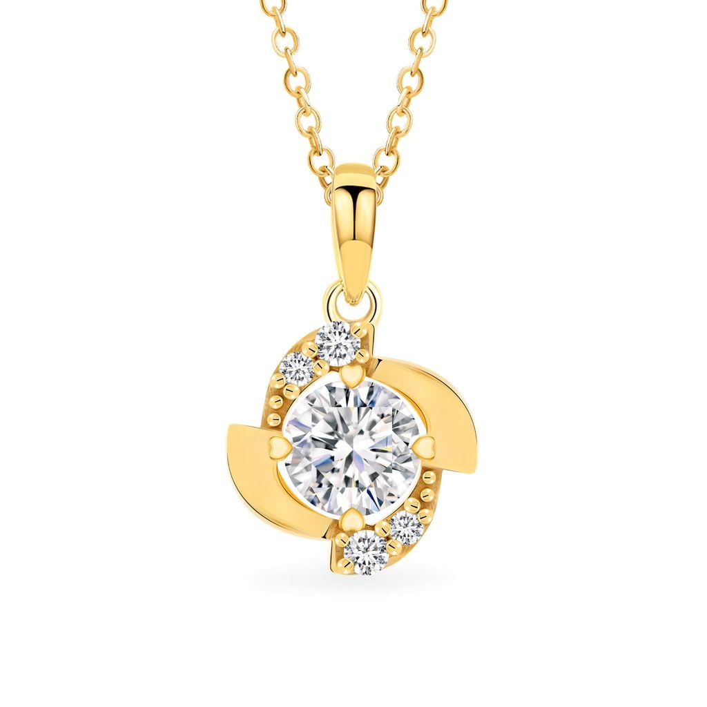 Mặt dây vàng vàng 18K gắn đá CZ DOJI AFPM300474D1CZ1 