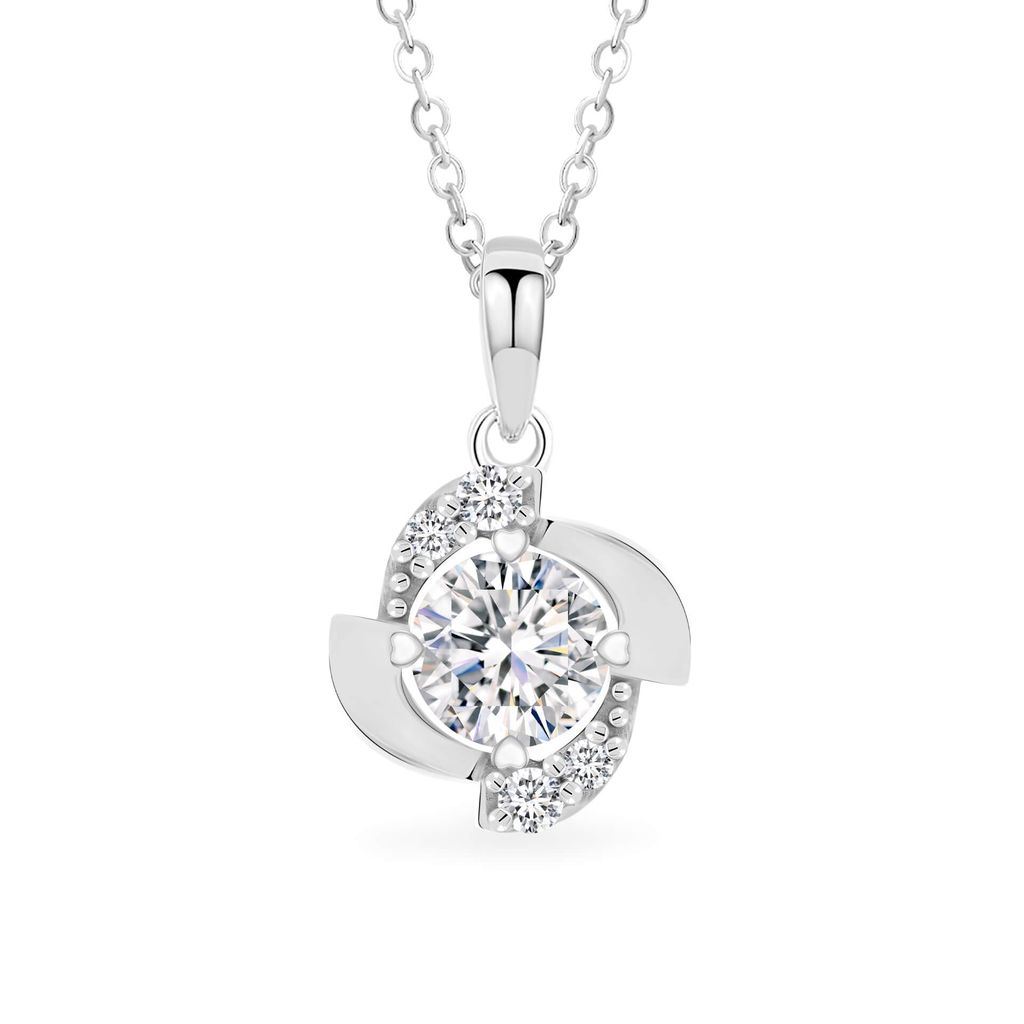 Mặt dây vàng trắng 18K gắn đá CZ DOJI AFPM300474D2CZ1 