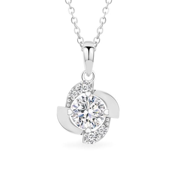 Mặt dây vàng trắng 18K gắn đá CZ DOJI AFPM300474D2CZ1