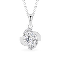 Mặt dây vàng trắng 18K gắn đá CZ DOJI AFPM300474D2CZ1