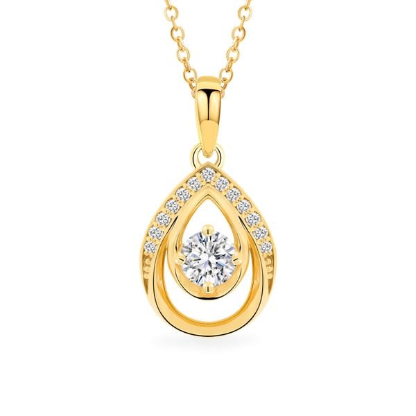 Mặt dây vàng vàng 18K gắn đá CZ DOJI AFPM300486D1CZ1