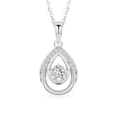 Mặt dây vàng trắng 18K gắn đá CZ DOJI AFPM300486D2CZ1