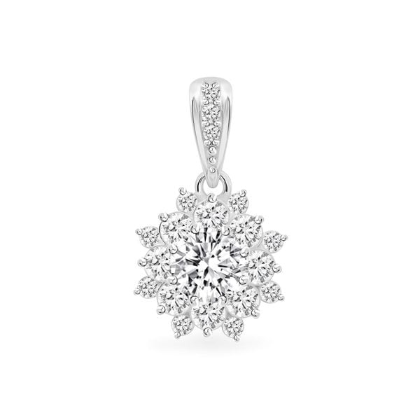 Mặt dây vàng trắng 18K gắn đá CZ DOJI AFPM400054D2CZ1