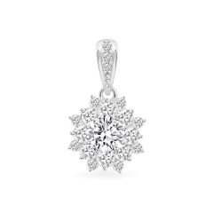 Mặt dây vàng trắng 18K gắn đá CZ DOJI AFPM400054D2CZ1