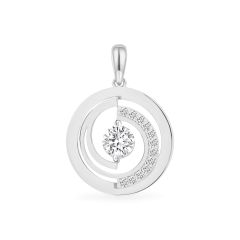 Mặt dây vàng trắng 18K gắn đá CZ DOJI AFPM400061D2CZ1