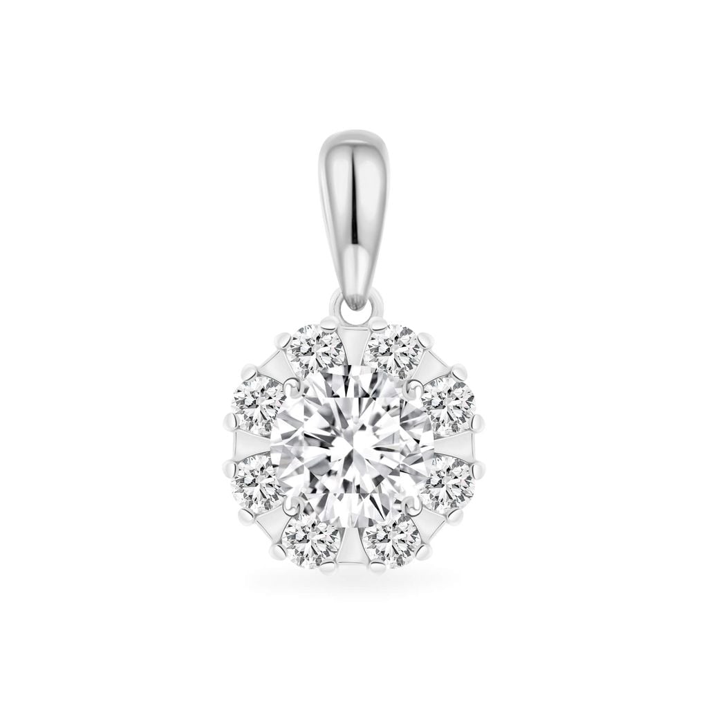 Mặt dây vàng trắng 18K gắn đá CZ DOJI AFPM400065D2CZ1 