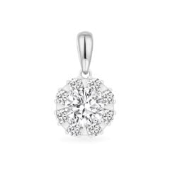 Mặt dây vàng trắng 18K gắn đá CZ DOJI AFPM400065D2CZ1