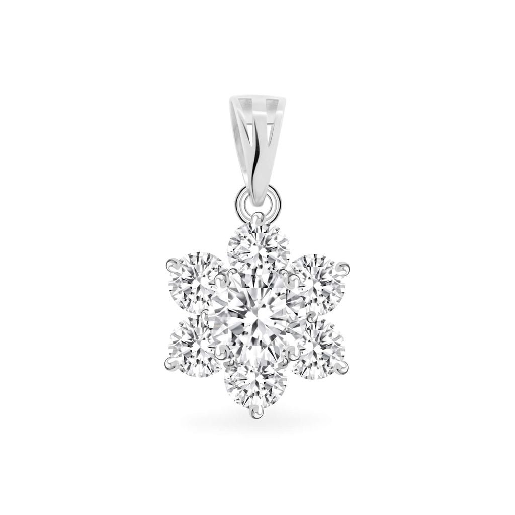 Mặt dây vàng trắng 18K gắn đá CZ DOJI AFPM400071D2CZ1 