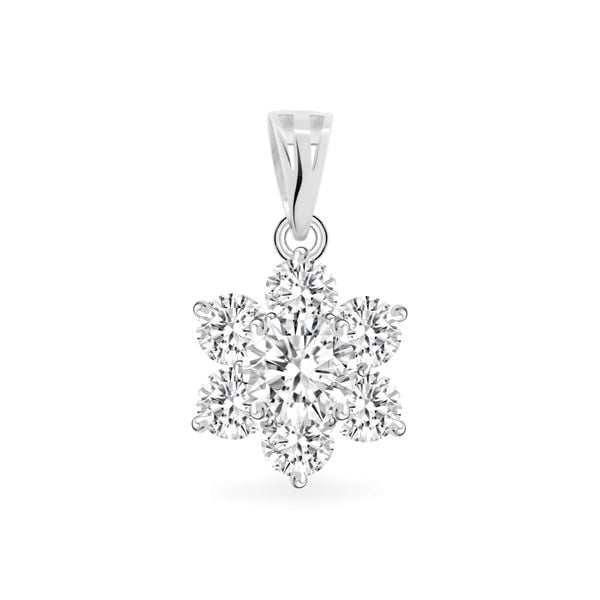 Mặt dây vàng trắng 18K gắn đá CZ DOJI AFPM400071D2CZ1