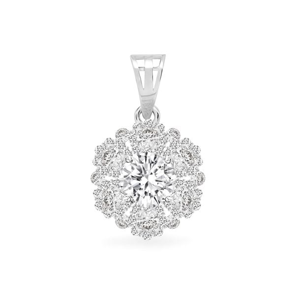 Mặt dây vàng trắng 18K gắn đá CZ DOJI AFPM400076D2CZ1