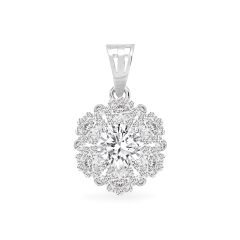 Mặt dây vàng trắng 18K gắn đá CZ DOJI AFPM400076D2CZ1