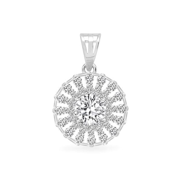 Mặt dây vàng trắng 18K gắn đá CZ DOJI AFPM400078D2CZ1