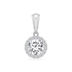 Mặt dây vàng trắng 18K gắn đá CZ DOJI AFPM400107D2CZ1